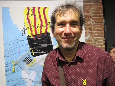 L'escriptor Joan-Llu&iacute;s Llu&iacute;s a l'exposici&oacute;