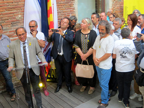 El President Torra durant els parlaments