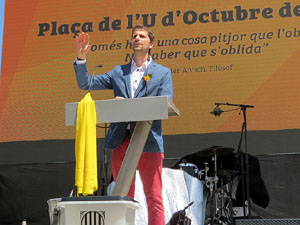 Inaguraci&oacute; oficial de la pla&ccedil;a de l'U d'octubre 2017 al barri del Mercadal