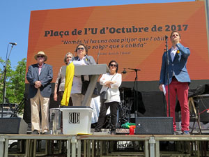 Inaguraci&oacute; oficial de la pla&ccedil;a de l'U d'octubre 2017 al barri del Mercadal