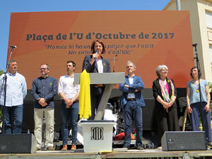 Inaguraci&oacute; oficial de la pla&ccedil;a de l'U d'octubre 2017 al barri del Mercadal