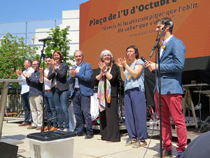 Inaguraci&oacute; oficial de la pla&ccedil;a de l'U d'octubre 2017 al barri del Mercadal