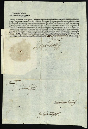 1575/12/03. El lloctinent Fernando &Aacute;lvarez de Toledo, prior de Castella, als jurats de la ciutat de Girona. At&egrave;s el gran nombre de lladres i saltejadors de camins presents en el Principat, els comunica que no dubta de la participaci&oacute; de la ciutat en el sometent declarat, alhora que els demana que disposin de la millor gent per al sometent que comen&ccedil;ar&agrave; en el dia assenyalat. AMGi, Lletres Reials (olim Correspond&egrave;ncia amb Barcelona)