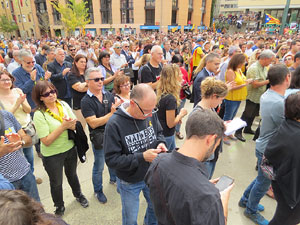 Commemoraci&oacute; de l'1-O a la pla&ccedil;a de l'U d'octubre de 2017
