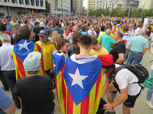 Commemoraci&oacute; de l'1-O a la pla&ccedil;a de l'U d'octubre de 2017