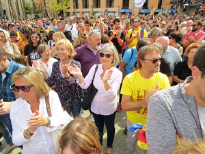 Commemoraci&oacute; de l'1-O a la pla&ccedil;a de l'U d'octubre de 2017