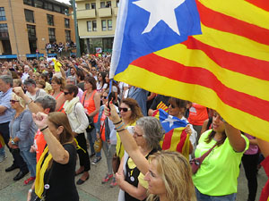 Commemoraci&oacute; de l'1-O a la pla&ccedil;a de l'U d'octubre de 2017