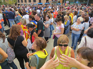 Commemoraci&oacute; de l'1-O a la pla&ccedil;a de l'U d'octubre de 2017