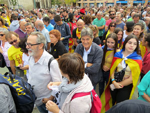 Commemoraci&oacute; de l'1-O a la pla&ccedil;a de l'U d'octubre de 2017
