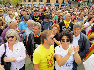 Commemoraci&oacute; de l'1-O a la pla&ccedil;a de l'U d'octubre de 2017