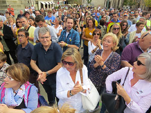 Commemoraci&oacute; de l'1-O a la pla&ccedil;a de l'U d'octubre de 2017