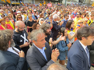 Commemoraci&oacute; de l'1-O a la pla&ccedil;a de l'U d'octubre de 2017