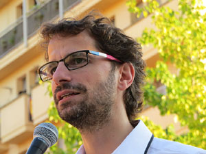 Concentraci&oacute; a la pla&ccedil;a de Santa Susanna per la llibertat dels presos pol&iacute;tics, amb Montse Puigdemont Casa