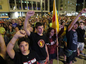 Concentraci&oacute; 'Un any del 20-S' i projecci&oacute; de '21 Fortaleses. L'U d'Octubre a Girona'