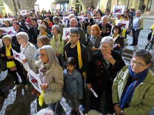 Concentraci&oacute; a la pla&ccedil;a del Vi per la llibertat dels presos pol&iacute;tics, amb Joanjo Bosk