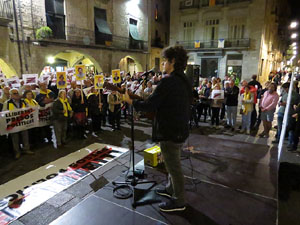 Concentraci&oacute; a la pla&ccedil;a del Vi per la llibertat dels presos pol&iacute;tics, amb Joanjo Bosk