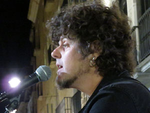 Concentraci&oacute; a la pla&ccedil;a del Vi per la llibertat dels presos pol&iacute;tics, amb Joanjo Bosk