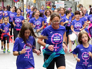 Cursa de la Dona 2018. Concentraci&oacute; i sortida del Parc de la Devesa, cursa pels carrers de Girona i arribada a la Copa