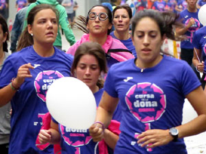 Cursa de la Dona 2018. Concentraci&oacute; i sortida del Parc de la Devesa, cursa pels carrers de Girona i arribada a la Copa