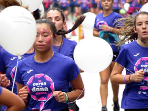 Cursa de la Dona 2018. Concentraci&oacute; i sortida del Parc de la Devesa, cursa pels carrers de Girona i arribada a la Copa