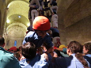 Fires 2018. Els Castells de Vig&iacute;lia al monestir de Sant Pere de Galligants, amb els Marrecs de Salt i la Colla Castellera Esperxats 