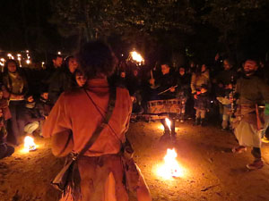 Fires 2018. Espectacle de foc i m&uacute;sica Llumin&agrave;ries de Fires, a c&agrave;rrec de Taller de Magn&egrave;sia i Els Berros de la Cort