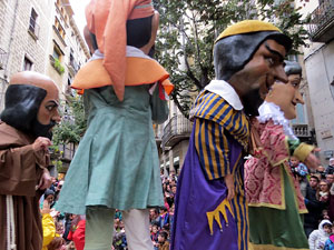Fires 2018. Passejada amb els capgrossos de la ciutat i Fal&middot;lera Gironina