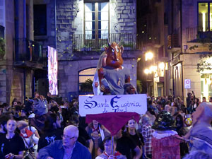 Fires 2018. Preg&oacute; de Fires. Entrada i ballades de capgrossos, gegants i far&agrave;ndula a la pla&ccedil;a del Vi