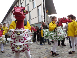 Fires 2018. Preg&oacute; de Fires. Les cercaviles de gegants i capgrossos fins la pla&ccedil;a del Vi