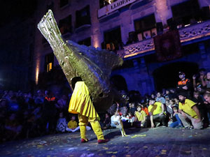 Fires 2018. Preg&oacute; de Fires. Balls de l'&Agrave;liga i els gegants de la ciutat