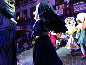 Fires 2018. Preg&oacute; de Fires. Balls de l'&Agrave;liga i els gegants de la ciutat