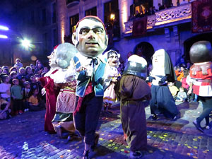 Fires 2018. Preg&oacute; de Fires. Balls de l'&Agrave;liga i els gegants de la ciutat