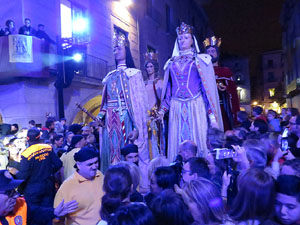 Fires 2018. Preg&oacute; de Fires. Balls de l'&Agrave;liga i els gegants de la ciutat