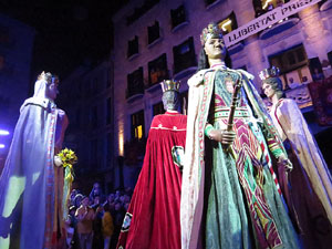 Fires 2018. Preg&oacute; de Fires. Balls de l'&Agrave;liga i els gegants de la ciutat