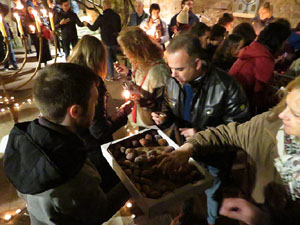 Nadal 2018 a Girona. Encesa de les llums de Hanukk&agrave; al pati dels Rabins