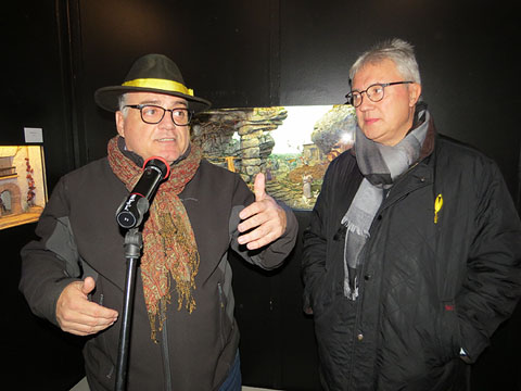 Ramon Grau i Alfons V&aacute;zquez durant la inauguraci&oacute; de la mostra