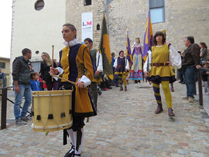 Fires de Sant Narc&iacute;s 2018. Toc de rams. Canvi dels rams de flors de les gegantes de Girona