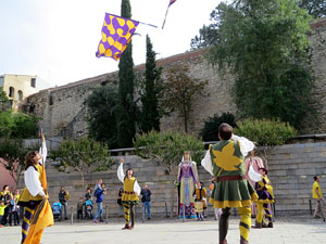 Fires de Sant Narc&iacute;s 2018. Toc de rams. Canvi dels rams de flors de les gegantes de Girona