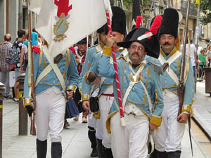 XI Festa Reviu els Setges Napole&ograve;nics de Girona. Presentaci&oacute; a la pla&ccedil;a de la Independ&egrave;ncia