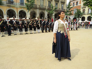 XI Festa Reviu els Setges Napole&ograve;nics de Girona. Presentaci&oacute; a la pla&ccedil;a de la Independ&egrave;ncia