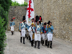 XI Festa Reviu els Setges Napole&ograve;nics de Girona. Presentaci&oacute; a la pla&ccedil;a de Sant Dom&egrave;nec
