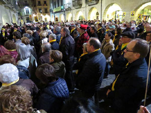 Concentraci&oacute; a la pla&ccedil;a del Vi per la independ&egrave;ncia i la llibertat dels presos pol&iacute;tics