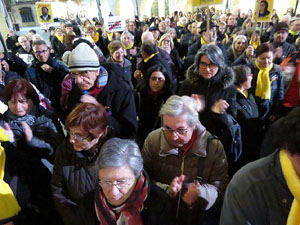 Concentraci&oacute; a la pla&ccedil;a del Vi per la independ&egrave;ncia i la llibertat dels presos pol&iacute;tics