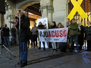 Concentraci&oacute; a la pla&ccedil;a del Vi per la independ&egrave;ncia i la llibertat dels presos pol&iacute;tics