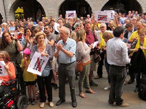 Concentraci&oacute; a la pla&ccedil;a del Vi per la independ&egrave;ncia i la llibertat dels presos pol&iacute;tics