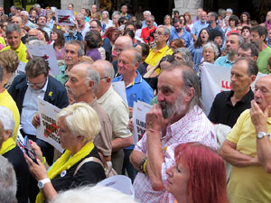 Concentraci&oacute; a la pla&ccedil;a del Vi per la independ&egrave;ncia i la llibertat dels presos pol&iacute;tics