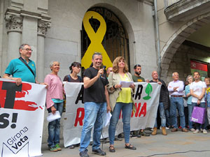 Concentraci&oacute; a la pla&ccedil;a del Vi per la independ&egrave;ncia i la llibertat dels presos pol&iacute;tics