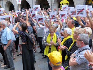 Concentraci&oacute; a la pla&ccedil;a del Vi per la independ&egrave;ncia i la llibertat dels presos pol&iacute;tics