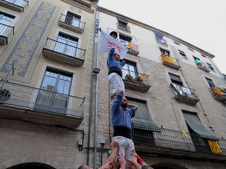Concentraci&oacute; per la llibertat dels presos pol&iacute;tics a la pla&ccedil;a del Vi