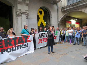 Concentraci&oacute; a la pla&ccedil;a del Vi per la independ&egrave;ncia i la llibertat dels presos pol&iacute;tics
